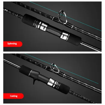 CHEERY 1.83m 1.91m MH Powerful Solid Carbon One and a Half Three Sections Spinning Casting Slow Jigging Fishing Rod Saltwater – Metal Jig – view 4