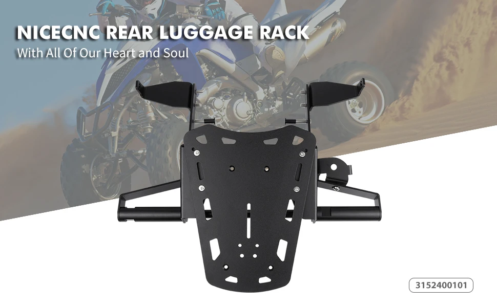 Nicecnc Rear Luggage Rack for Yamaha Raptor 700 2013-2024