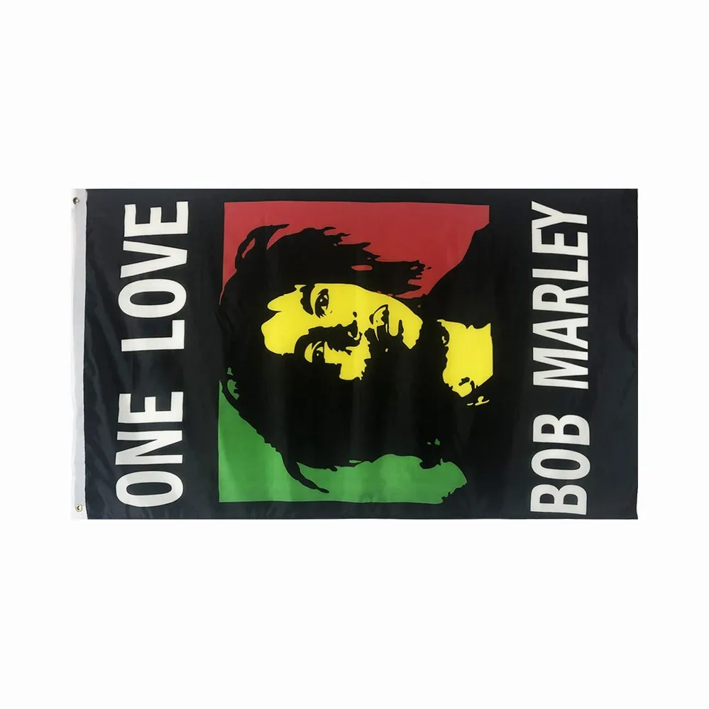 3x5 Polyester Advertising Fans Custom bob Marley Rasta Flag