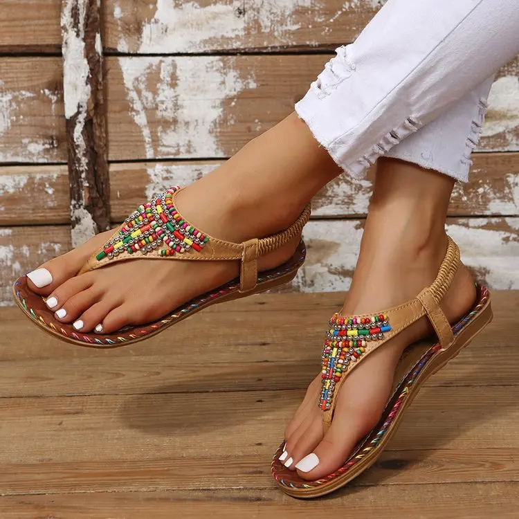 Roman Sandals Women's Summer Fairy Style Flat Soles