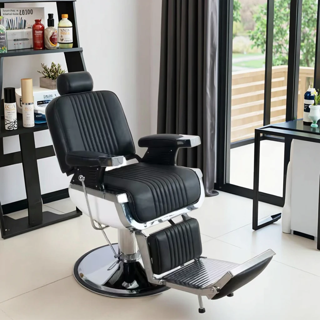 Second-Hand Foldable Metal Barber Chairs Furniture Combination Hairdresser  Salon Equipment Successor Massage Chair for Nail