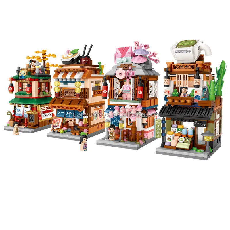 Japanese Street View Spa Shop Kimono Shop Mini Granules