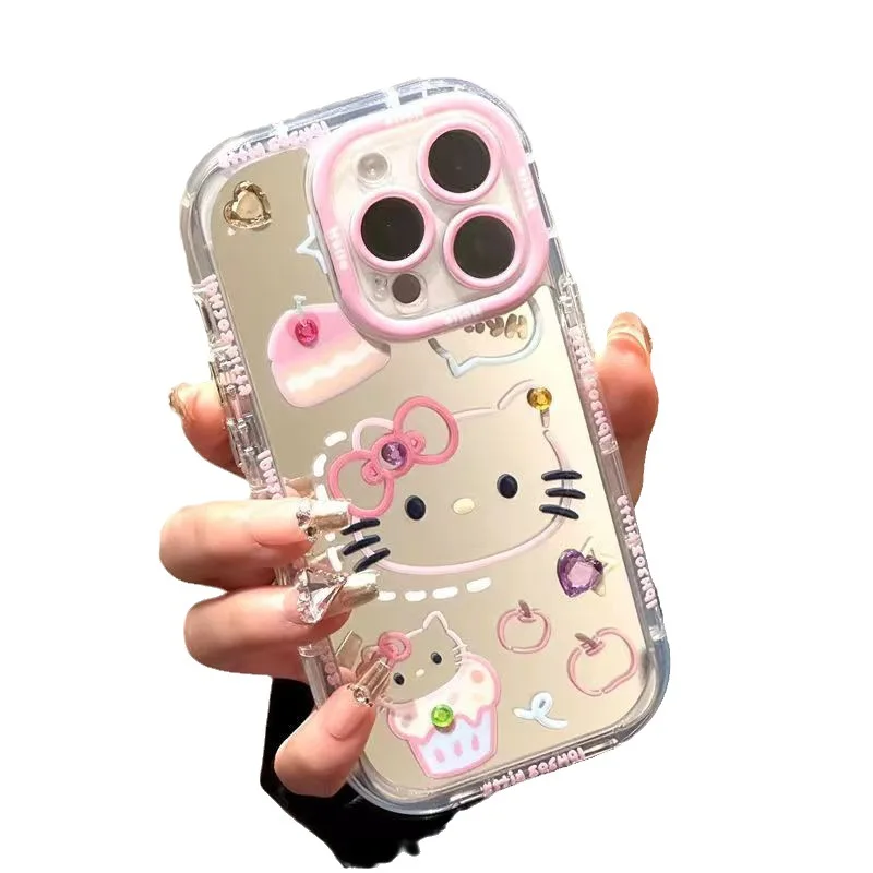Popular With Girls Hello Cute Kitty Cat Makeup Mirror Mobile Pc Phone ...
