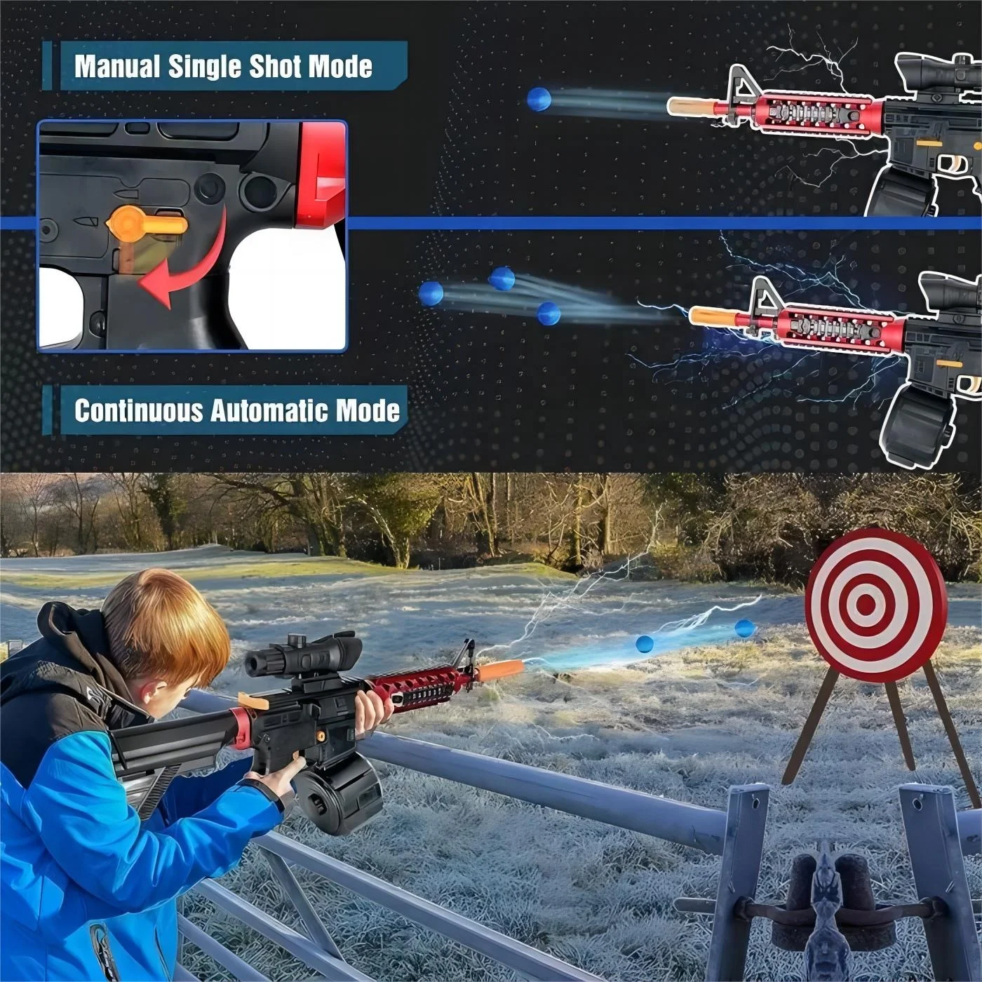 Premium M4a1 Electric Toy Gun Splatter Blaster Gun M416 Gel Ball