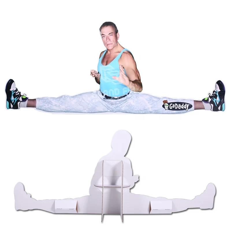 Custom Creative Advertising Human Shape Cardboard Cutout Standee Cardboard Floor Standee Display Stand up Character for DIsplay