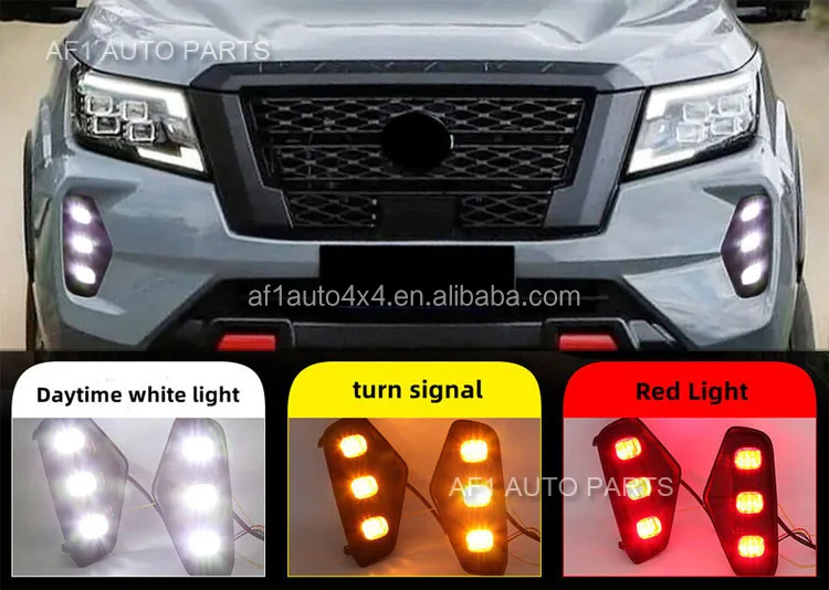 LED Daytime Running Light DRL For Nissan Navara NP300 D23 Fog Lamp Glo