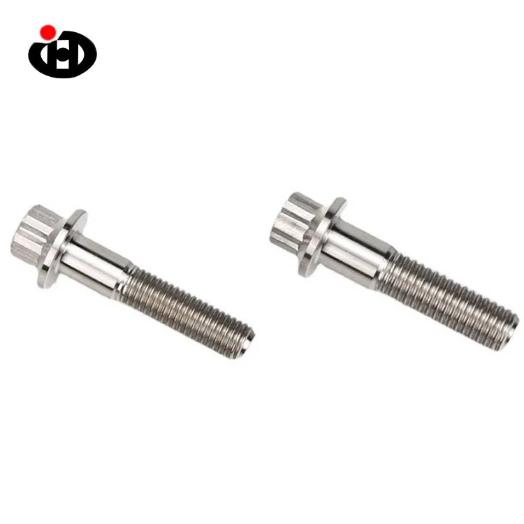 Customized TC4 Titanium Alloy 12 Angle Titanium Screws and Bolts Flanged Head Titanium Split Rim Bolt for Motorcycle