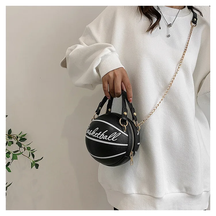 Bolso De Rafia Mujer Bolso Redondo Con Forma De Baloncesto