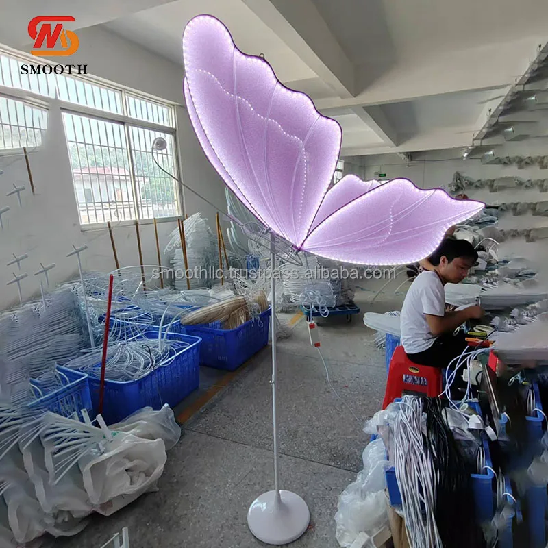 SMOOTH HOT Selling Static Design Led Butterfly for Wedding Events Party Aisle Way Decoration
