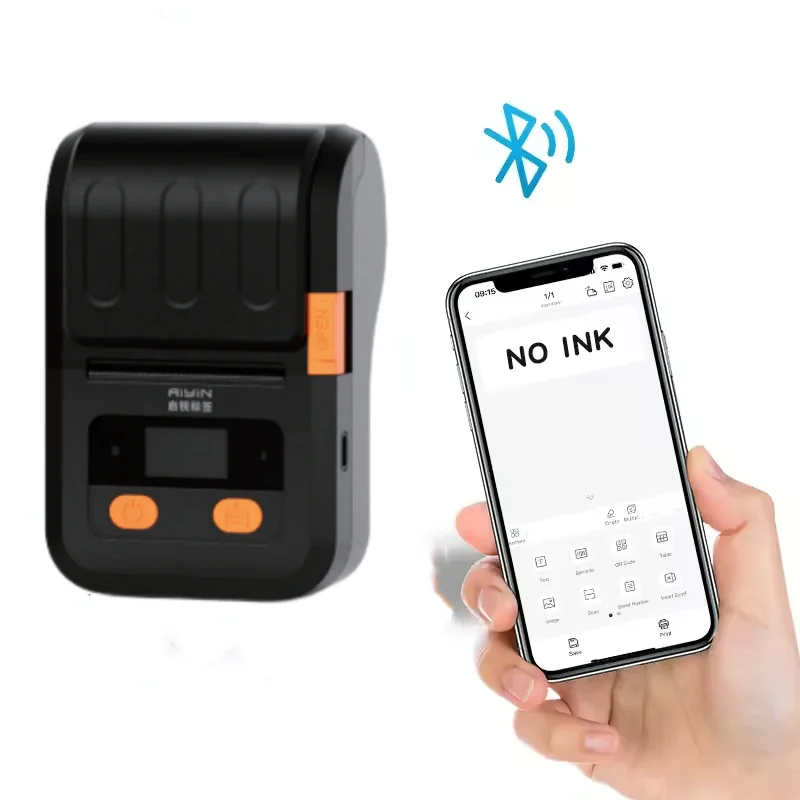 QIRUI&AIYIN 58mm Mini Bluetooth Portable Android Thermal Sticker Printer 2-Inch Mobile Bill Printer with Stock Status