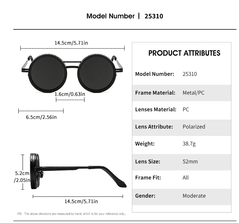 Hot High Quality Round Polarized Brightness Adjustable Sunglasses Aperture ND Filter Tint Adjustment Sunglasses with Camera Lens