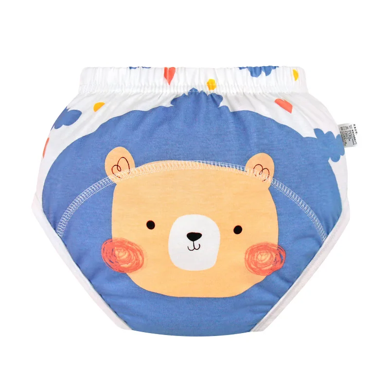 Discount Promotion Cheap  Baby Cute Animal Print Diapers Nappies Toddlers 6 Layers Cotton Leak Guard Washed Diapers Panties