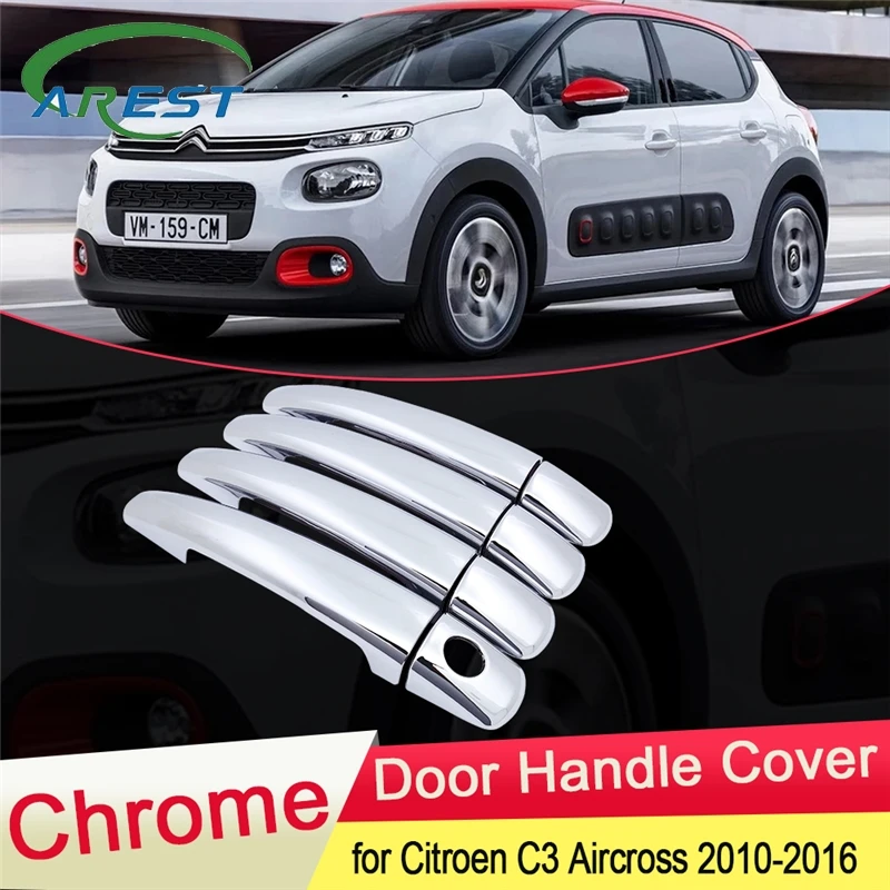 Chrome Door Handle Cover for Citroen C3 Aircross 2010