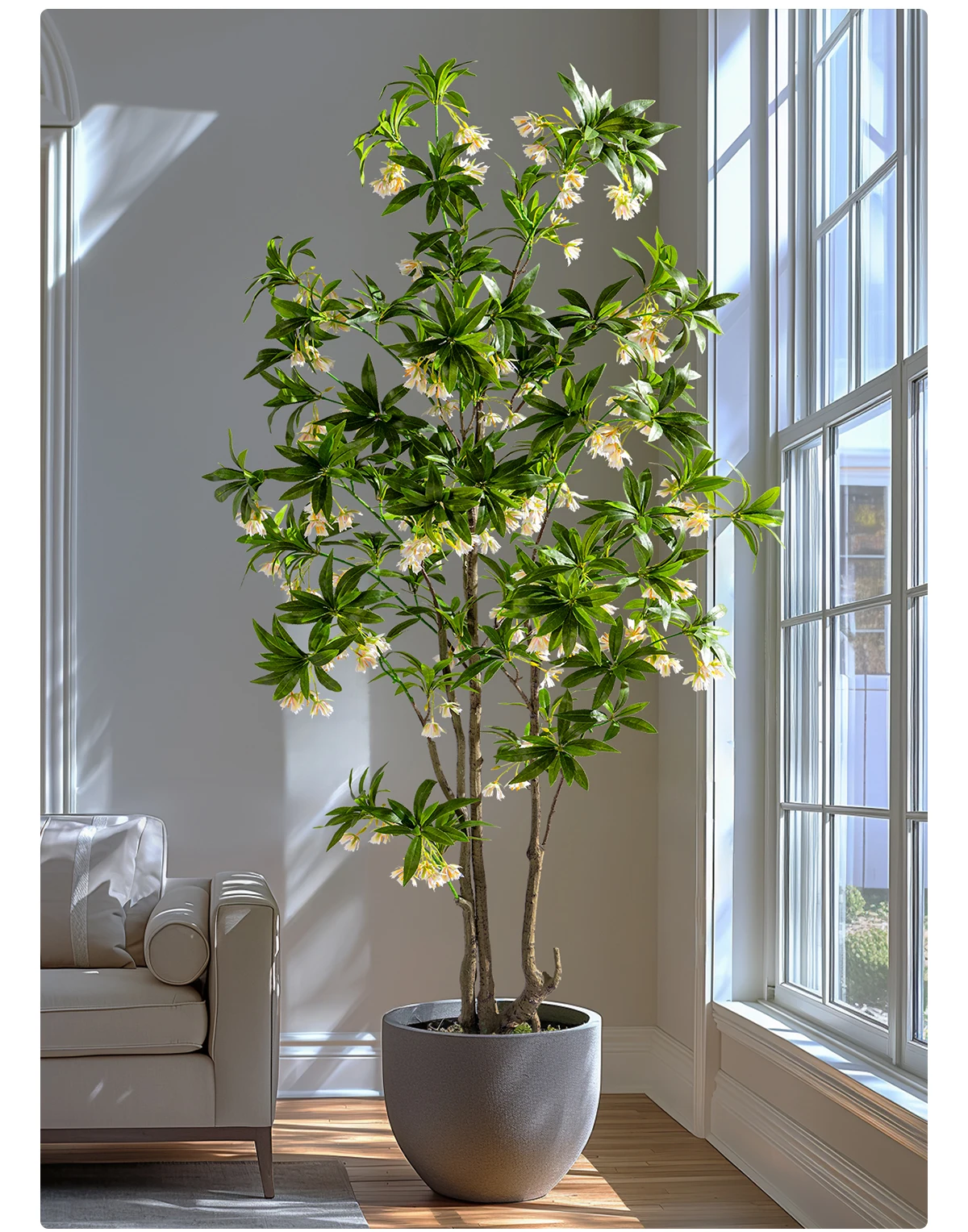 Hot Selling Realistic Potted Artificial Pieris Plants Office Home Decoration with Japonica Rice Quality Artificial Tree Supply details