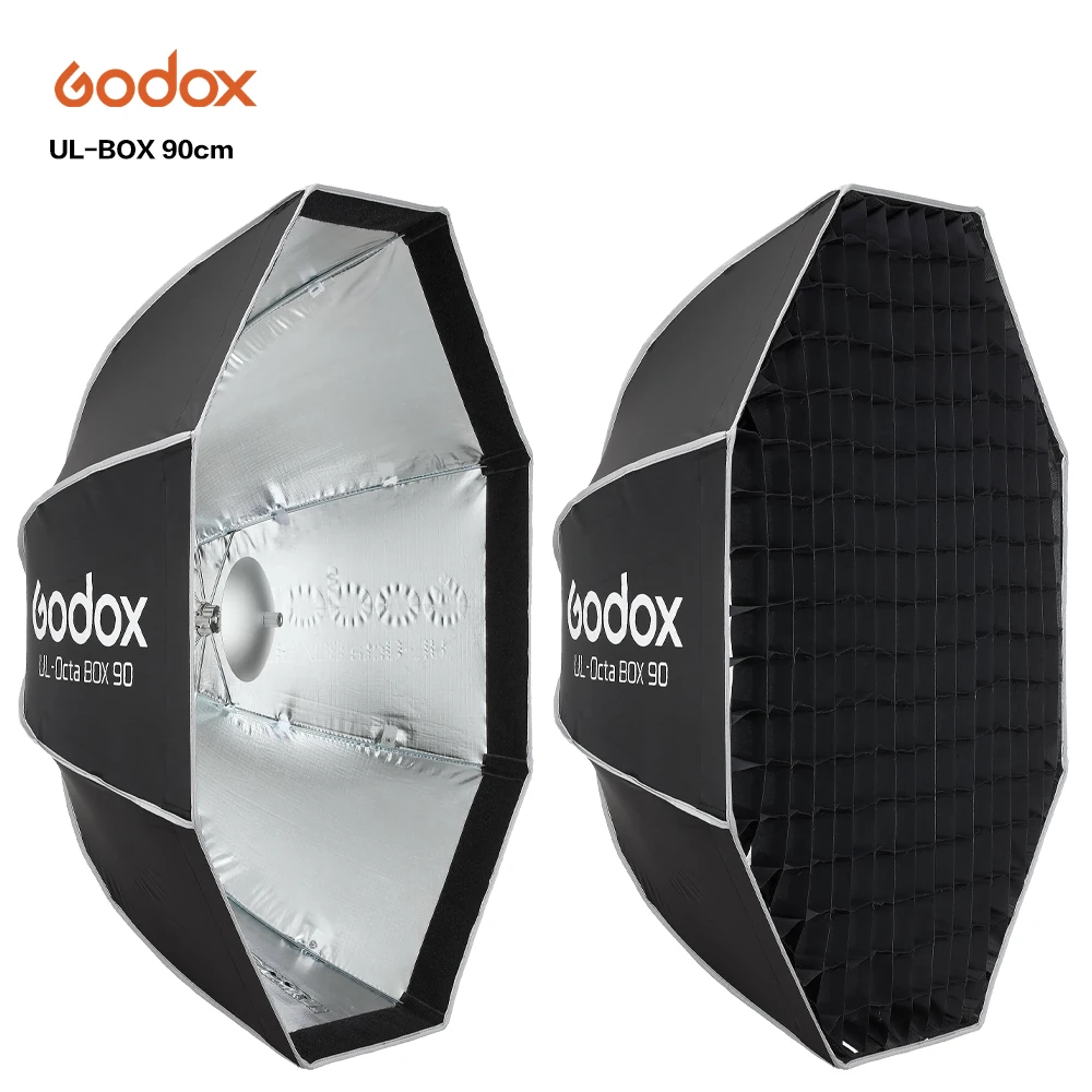 Triopo Softbox 35.4in/90cm Octagon Soft Boxes Quick Release, Bowen Mount Umbrella Photography Softbox Modificateur Diffuseur De Lumière Pour Bowen Mount Flash Speedlight Ed Video Light (K2-90