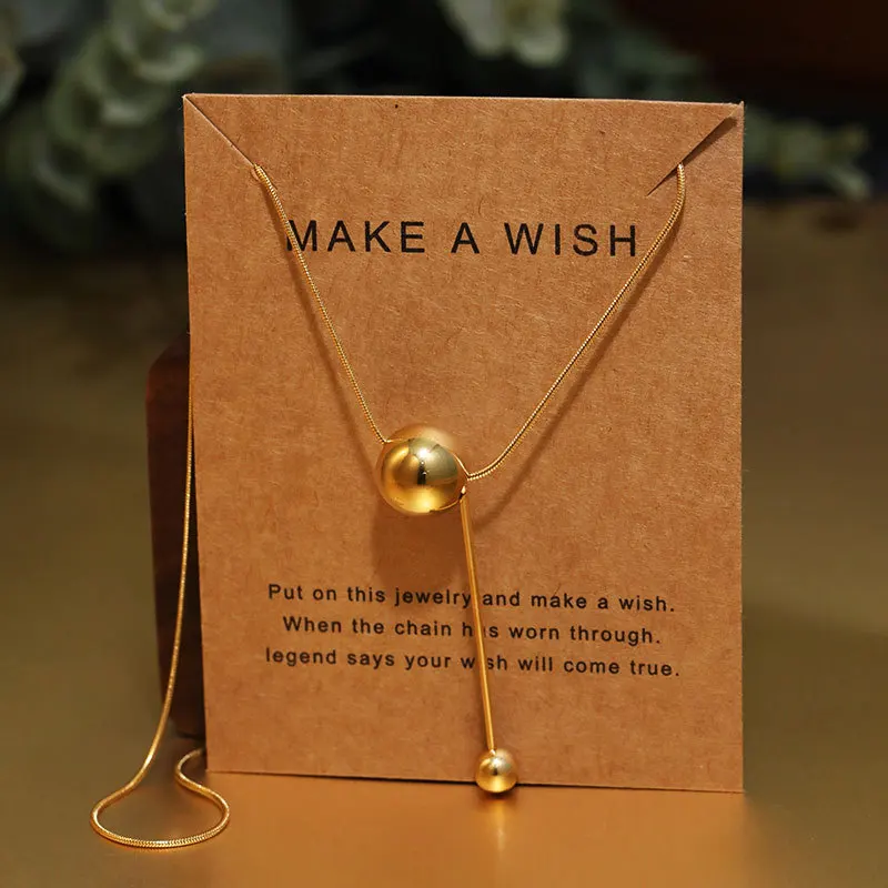 Wholesale Do Not Fade Color Titanium Steel Necklace New Fashion Gift 18k Gold Plated Stainless Steel Women Necklace Jewelry