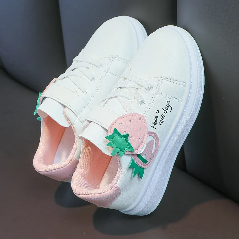 Scarpe sportive Casual per bambini Sneakers leggere punta rotonda ragazzi e  ragazze comode con fondo piatto piccole scarpe bianche di età compresa tra 