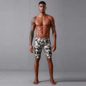 New Summer Swimming Pants Men's Five Point Cross-border Swimming Trunks Flat Angle Quick Drying Hot Elastic Shorts Swimsuits