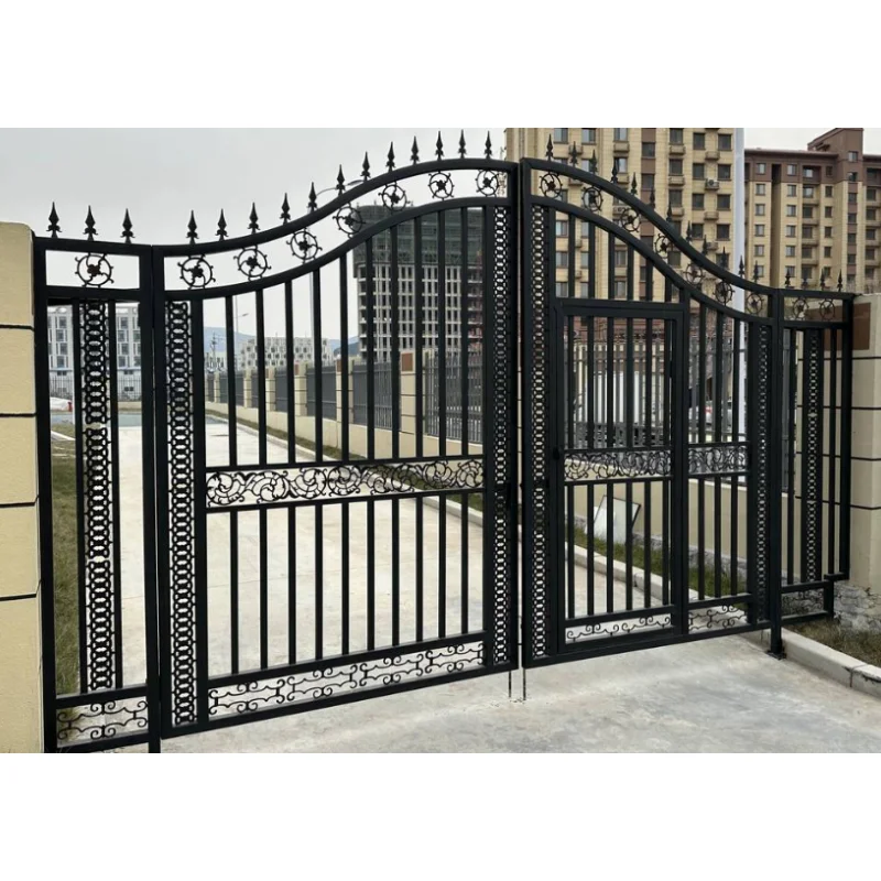 Fence House Gate Designs Wrought Iron Australia Hot Dip Galvanized 1.8x2.4m Tubular PICKET Fence Carbon Steel Metal White Pallet