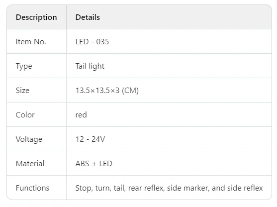 New Style 4 Inch 24V LED Round Trailer Tail Lights Flowing Lights Rear Lamps for VOLVO Trucks 0