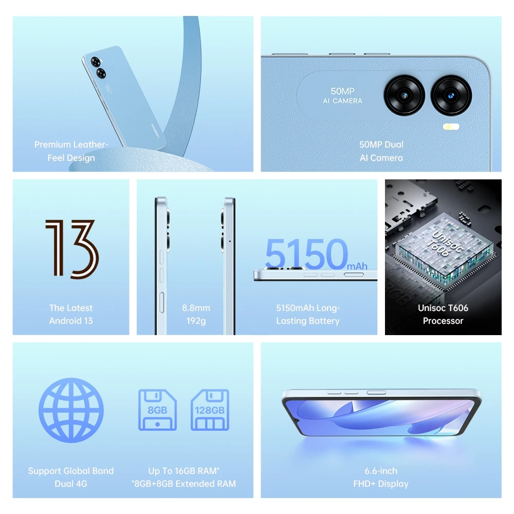 New UMIDIGI G3 Max Smartphone, 8GB RAM, 128GB Storage - 6.6