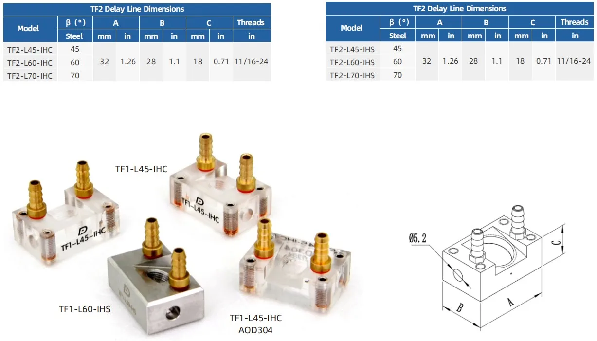 Doppler Ultrasonic Probes - High Efficiency TOFD Probe