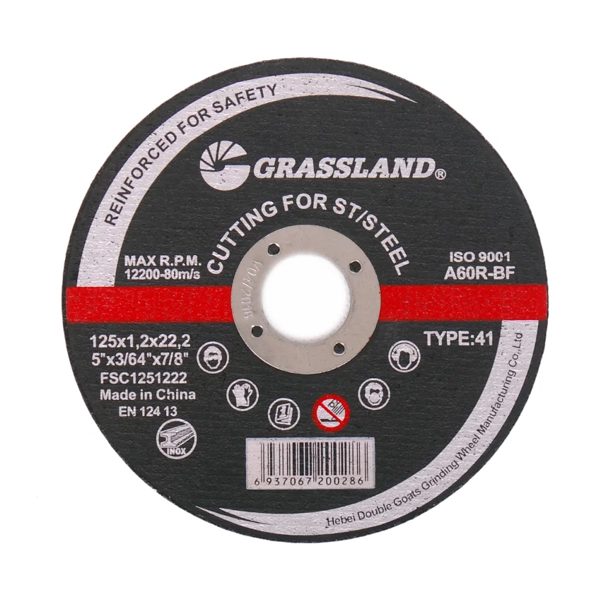 Абразивный мульти-режущий диск для стали INOX алюминия чугуна Grassland 5 дюймов 125x1 2x22 2