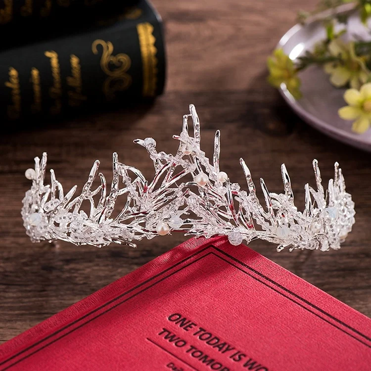 Свадебный головной убор для невесты королевская старинная Золотая ветка свадебные аксессуары ручной работы с кристаллами корона