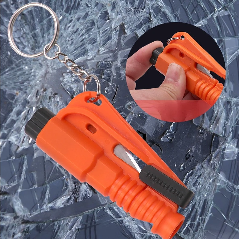The Original Emergency Keychain Car Escape Tool 2in1 Seatbelt Cutter