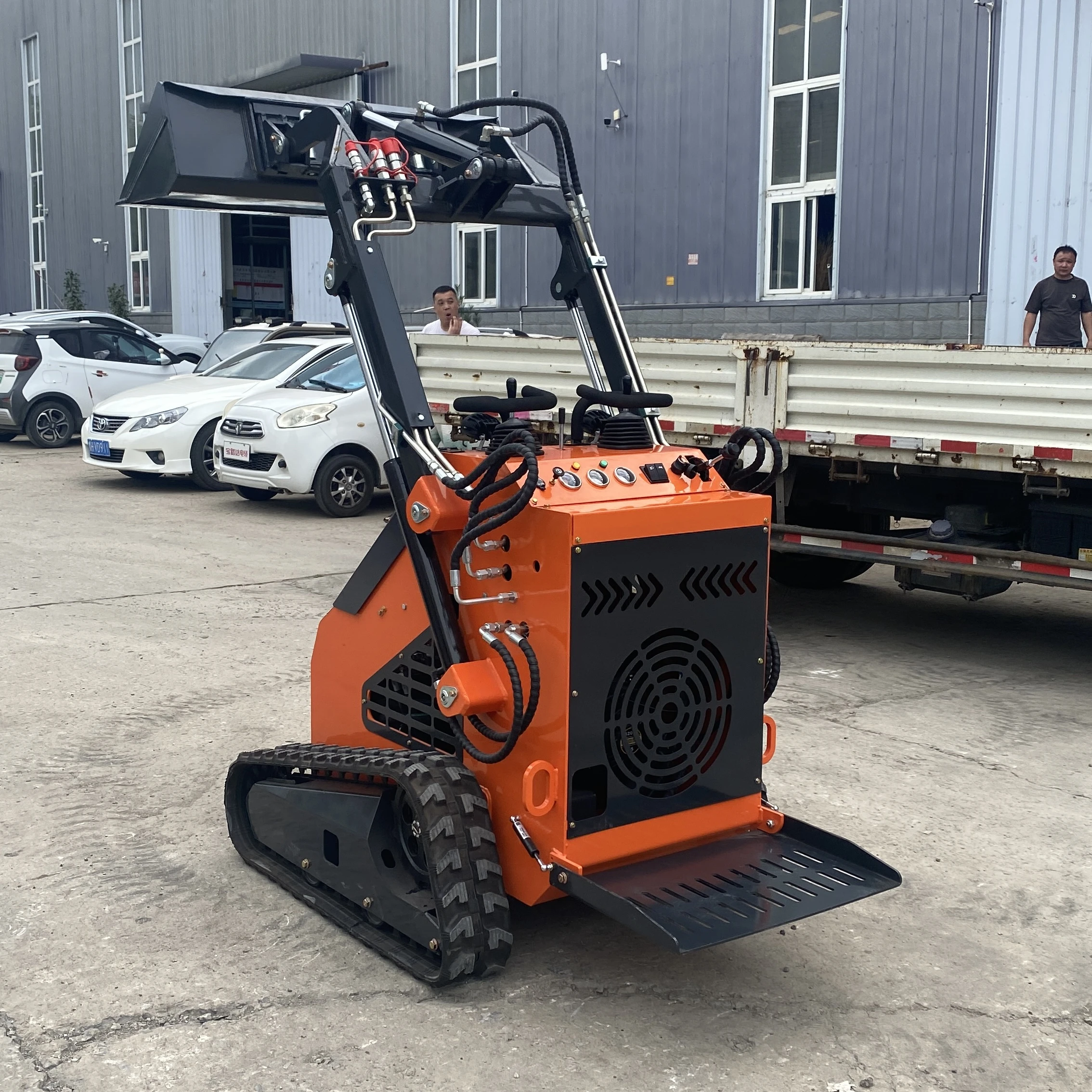 High Quality 1 Ton Diesel Mini Skid Loader Loncin Engine Farm Machinery New Condition Crawler Loader PLC Core for Boats Farms