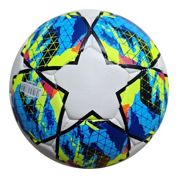 Top Quality Machine Sewn PU Football Standard Size 5 Wear Resistant Soft Comfortable Soccer Ball For Training Outdoor Game