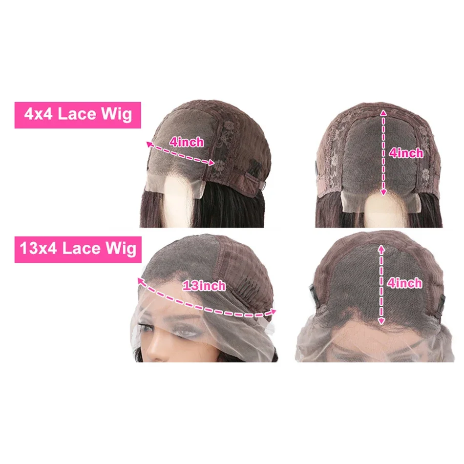 Parrucche frontali in pizzo brasiliano Remy Body Wave con chiusura in pizzo Bob corto con onda d'acqua e densità 250 per donne_voghion.com