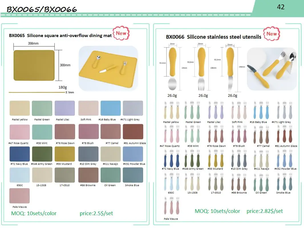 2023 New Product Silicone Rectangular Placemat Non Slip Thick Silicon