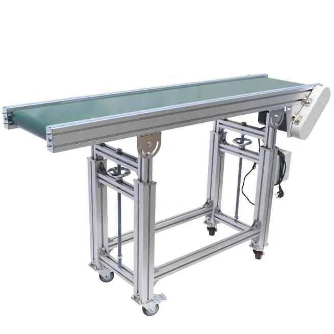 Professional Customization Small Size 2m Length Motor Speed Control Adjustable Height Conveyor Belt