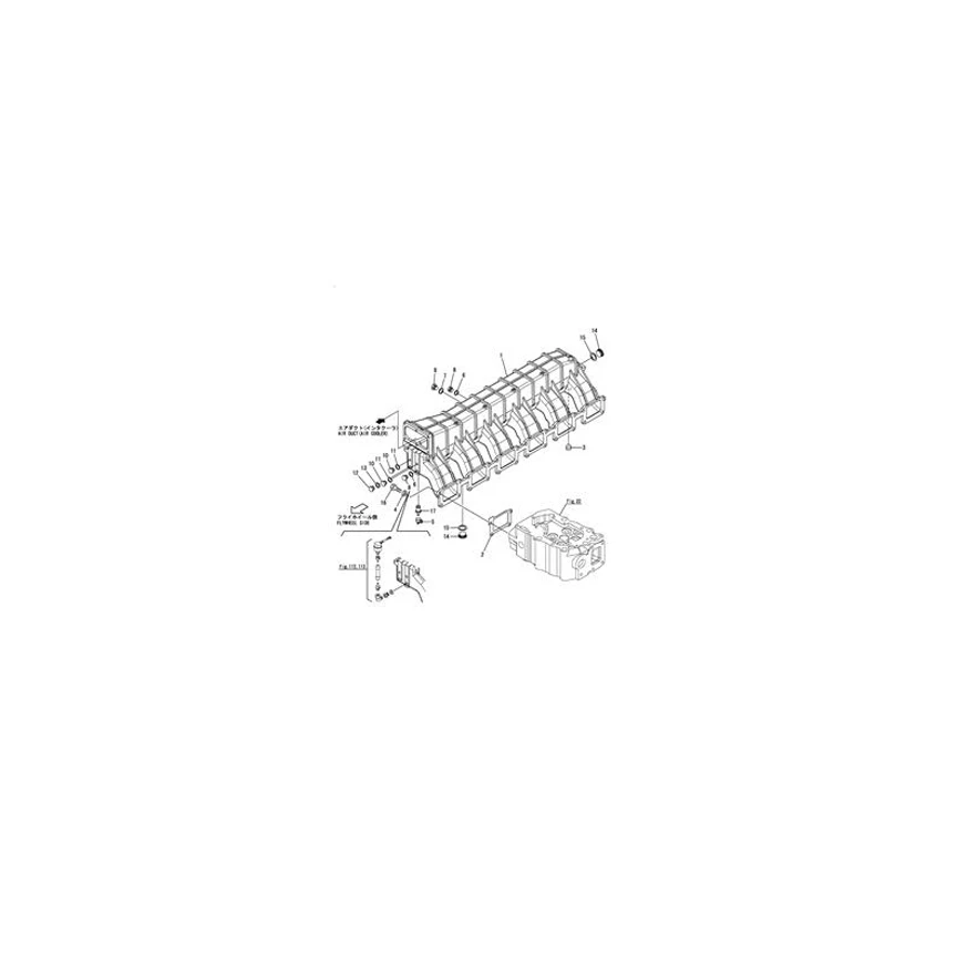 For Yanmar 6AYM Engine Gasket, Manifold 148620-12150 Aftermarket Engine Parts