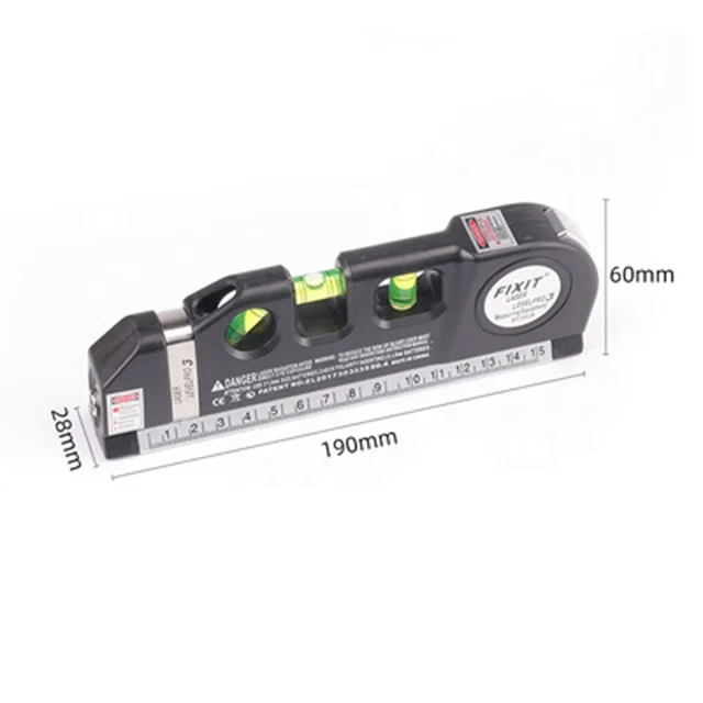 Laser level multi-functional infrared laser marking device with level measuring tape