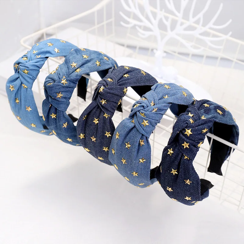 Geerdeng 2020 Autumn New Denim Hairband Girls Hair Accessories Wholesale Uk  Fashion Stars Decorated Blue Jeans Knotted Headbands - Buy Decorate Girls  Denim Headband,Fashion Knotted Denim Headbands,Ladies Decorative Denim  Fabric Jeans Knotted