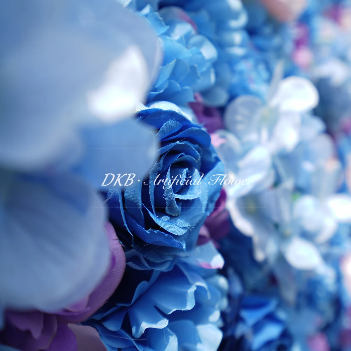 DKB новый синий волшебница Роза Гортензия искусственный цветок стены фон Свадебная сцена сад рождественские