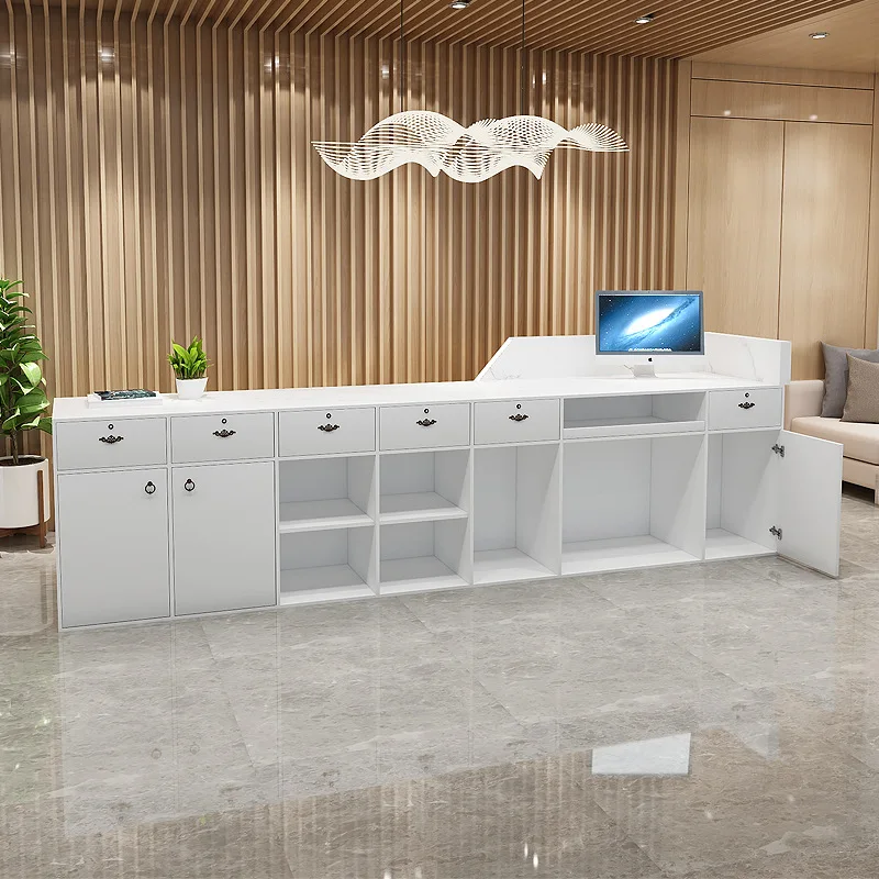 Inconceivable Design Marble Stone Table Salon Reception Counter Desk Beauty Custom Design Reception Table