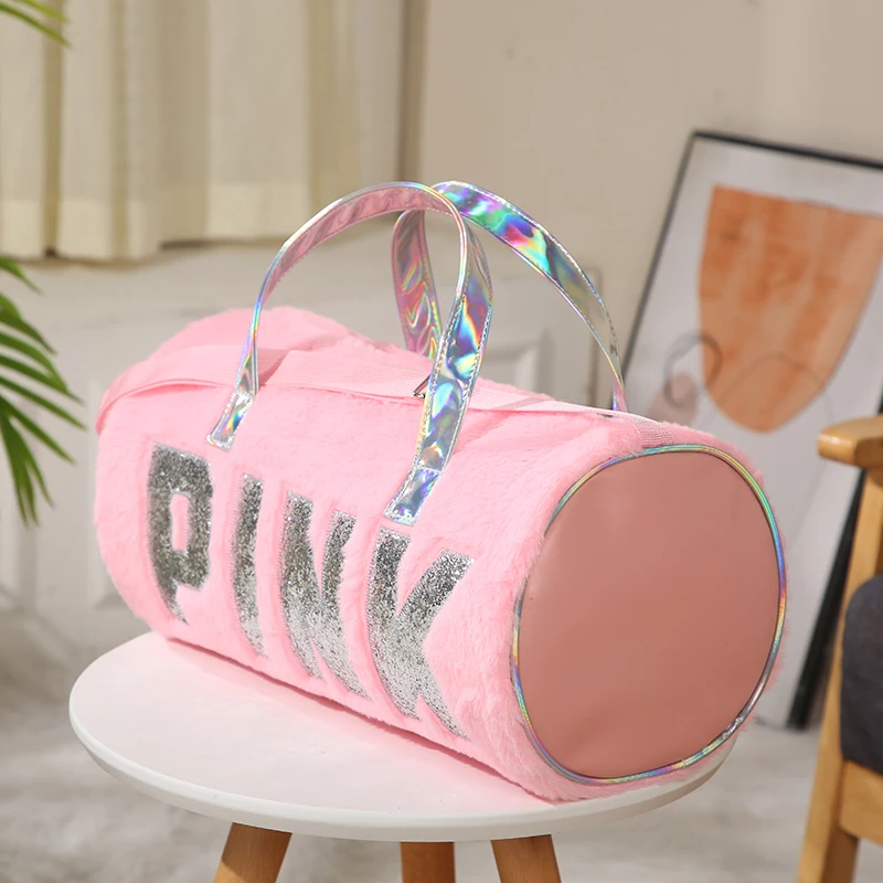 pink coated sports bag child bag