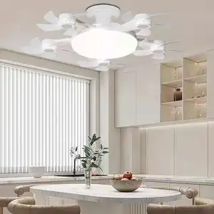 Modern 60W Electric Ceiling Lamp LED Light Quiet Remote Control ABS Creative E27 Drone Design for Home Decor Bedroom Living Room
