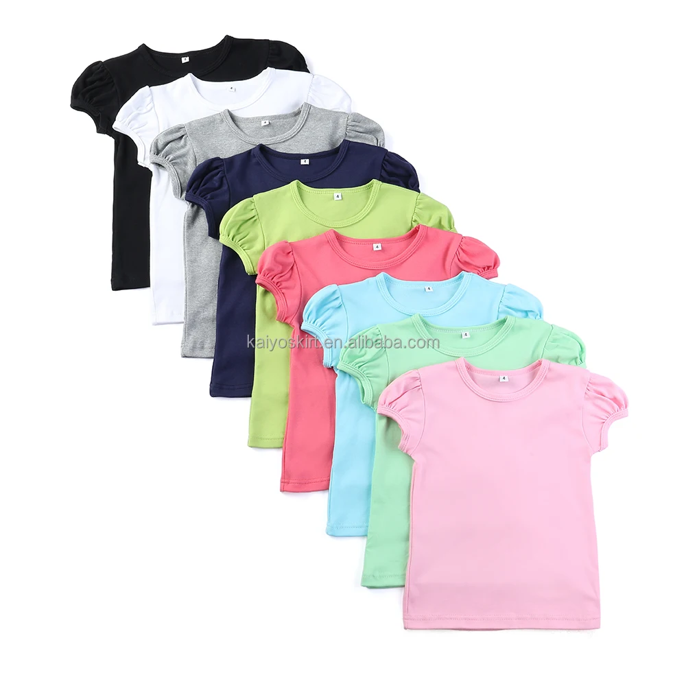 Wholesale Unisex Kids Boy Girl Plain Shirt Soft Cotton Sublimation