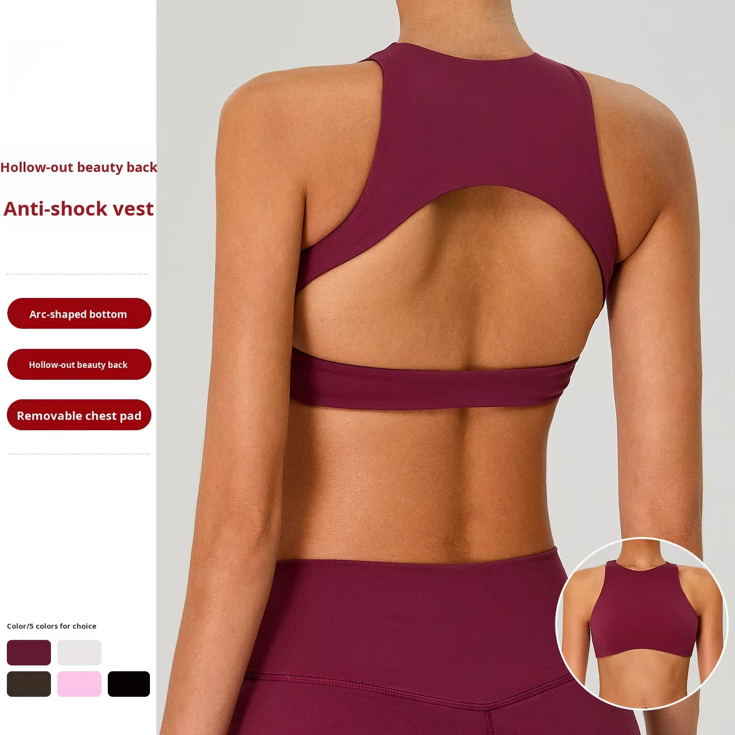 Seamless Breathable Yoga Sports Bra High Support Crisscross Straps Shockproof Quick-Dryi