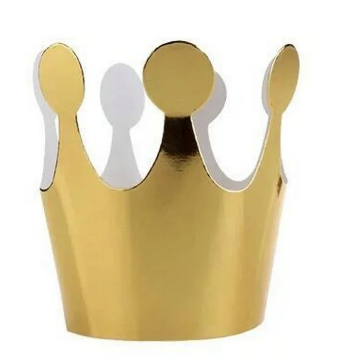12 Pcs Gold Birthday sponge Crown Hats for Birthday , Party and Wedding Anniversary. Amy Basic