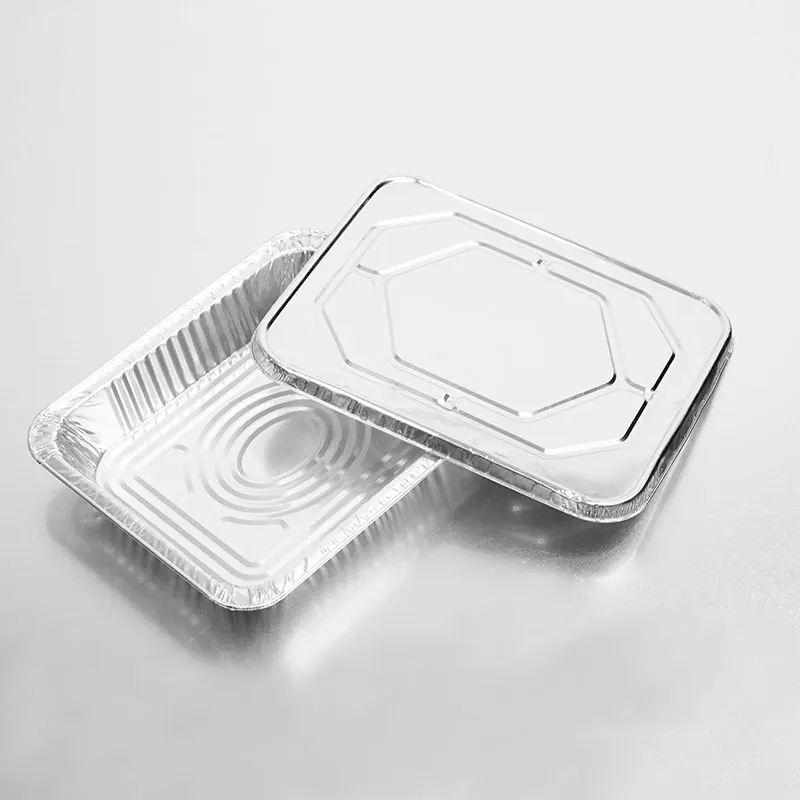 3226 3500ml Half size Aluminum Foil Containers Barbecue Foil Trays For Food  Packing