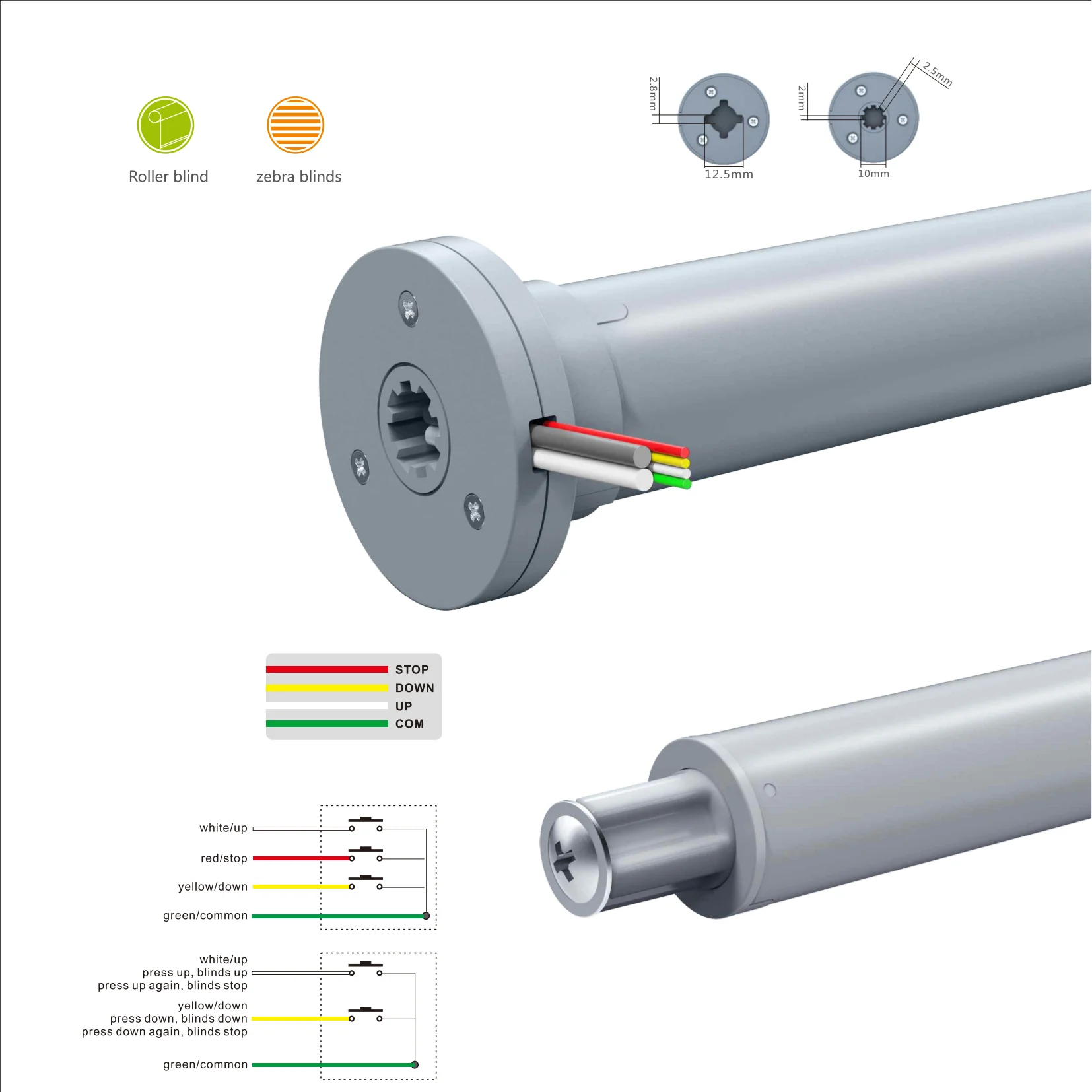 Tuya 25mm  Quiet Design Wifi Control Automatic System Electric Novo Smart Motorized Curtain Tubular Motor