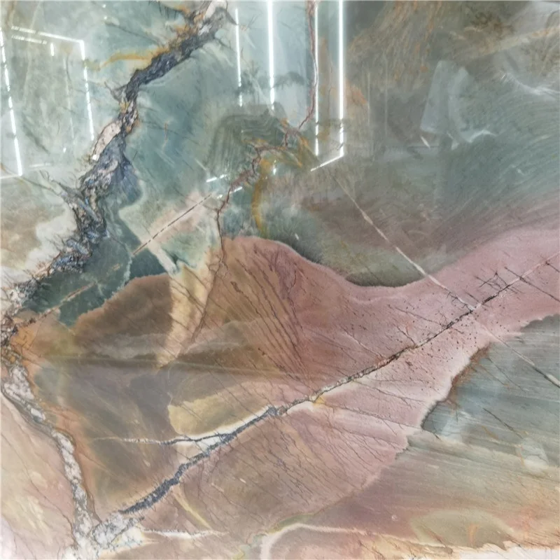 product luxury jade dark green quartzite stone polished natural stone for luxury home design for bathroom decoration-1