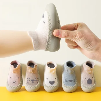 Cartoon Soft-soled Anti-slip Walking Shoes for Babies Soft-soled Shoes Floor Socks.