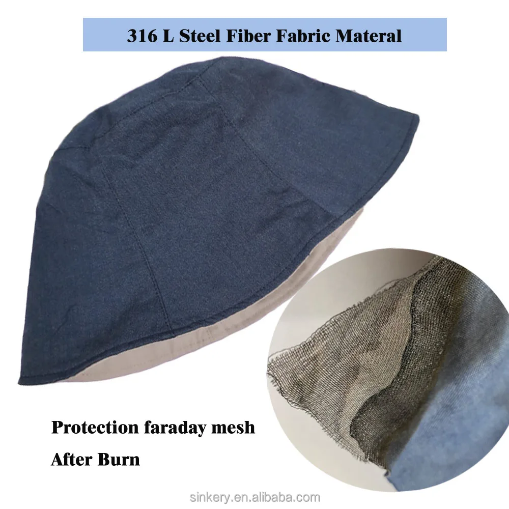 Stock Anti Radiation Hat EMF Protection Cap Summer Casual Travel Bucket Hat for Children Women and Men