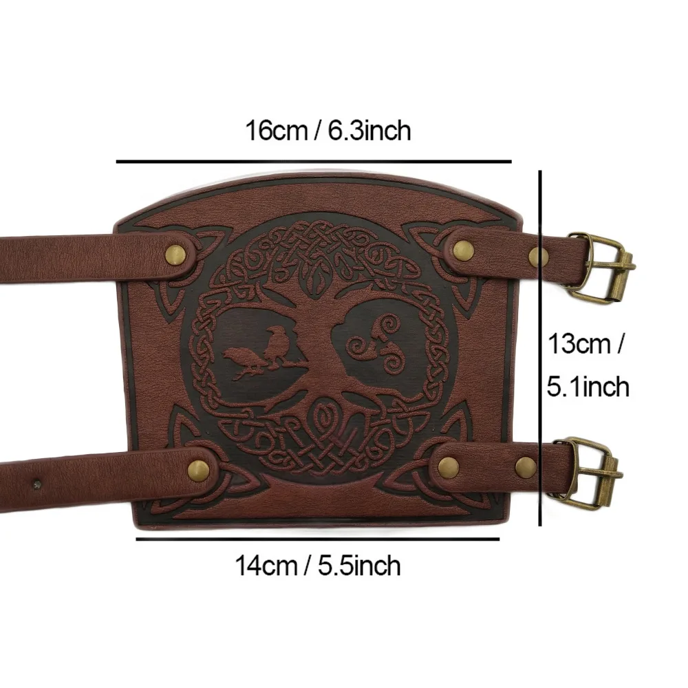 Xzbling Gardes De Bras en Cuir Médiéval, Brassards en Cuir Viking Mode